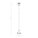 Nowodvorski ANA Zewnętrzna  Słupek Max moc 10W only LED E27 Czarny 10502