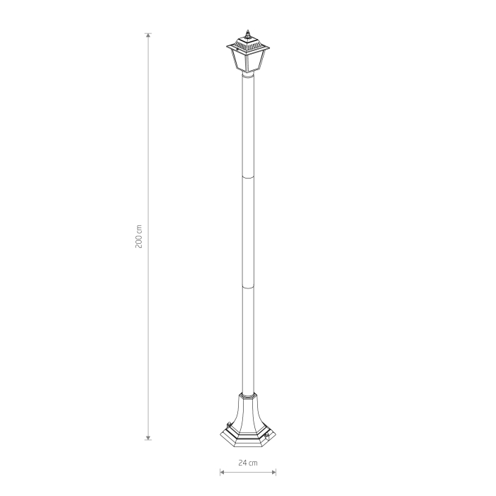 Nowodvorski ANA Zewnętrzna  Słupek Max moc 10W only LED E27 Czarny 10502