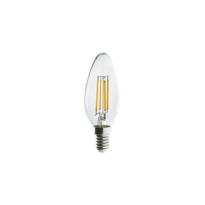 Nowodvorski BULB LED E14, C35, 6W Źródła światła i akcesoria  E14 Max moc 6W LED 3000K Transparentny bursztynowy 10589