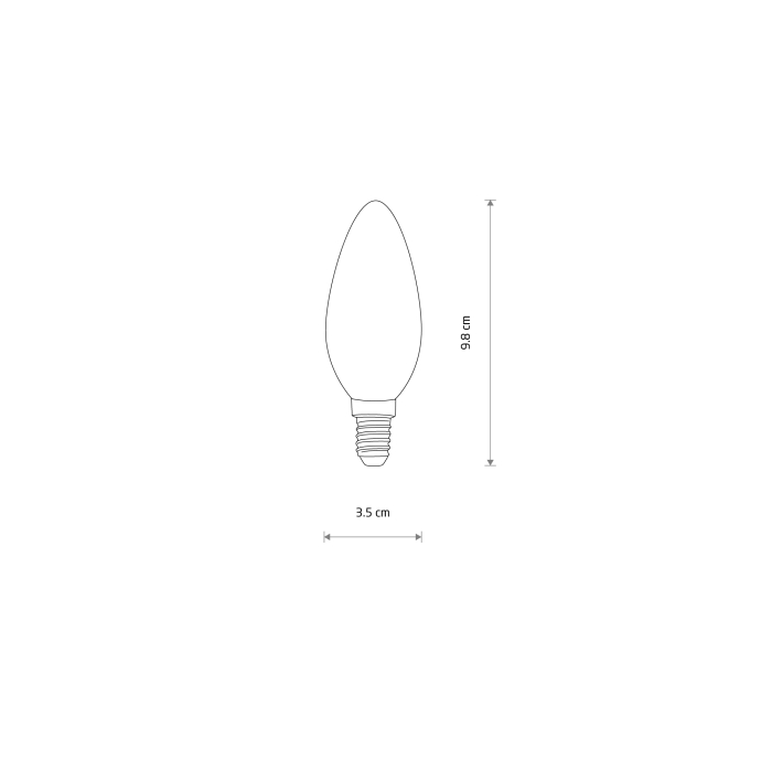 Nowodvorski BULB LED E14, C35, 6W Źródła światła i akcesoria  E14 Max moc 6W LED 3000K Transparentny bursztynowy 10589