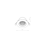 Nowodvorski EGINA LED 5W  Spot Podtynkowa Max moc 5W LED 4000K Biały 10547