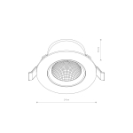 Nowodvorski EGINA LED 15W  Spot Podtynkowa Max moc 15W LED 3000K Czarny 10557