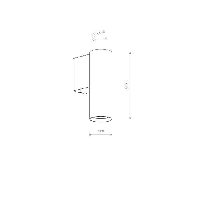 Nowodvorski FOURTY WALL S  Ścienna Kinkiet Max moc 10W only LED GU10 R35 Biały 10746