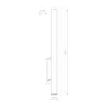 Nowodvorski FOURTY WALL XL  Ścienna Kinkiet Max moc 10W only LED Czarny 10759