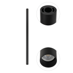 Nowodvorski FOURTY L  Spot Natynkowa Max moc 10W only LED GU10 R35 Czarny 10823