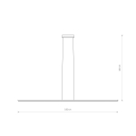 Nowodvorski BAR LED L  Sufitowa Wisząca Max moc 27W LED 4000K Czarny 10850