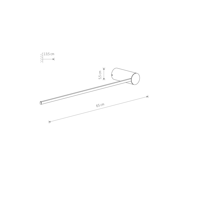 Nowodvorski ARM LED M  Ścienna Kinkiet obrazowe Max moc 10W LED 4000K Czarny 10855