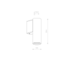 Nowodvorski FOURTY WALL S  Ścienna Kinkiet Max moc 10W only LED GU10 R35 Szary 10889