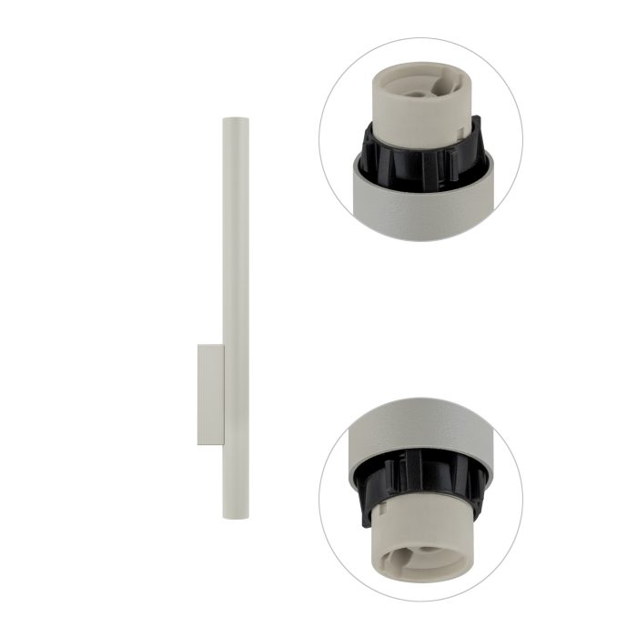 Nowodvorski FOURTY WALL XL  Ścienna Kinkiet Max moc 10W only LED GU10 R35 Szary 10892