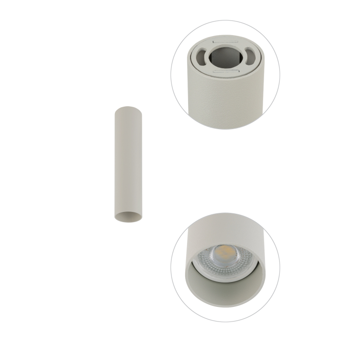 Nowodvorski FOURTY S  Spot Natynkowa Max moc 10W only LED GU10 R35 Szary 10883