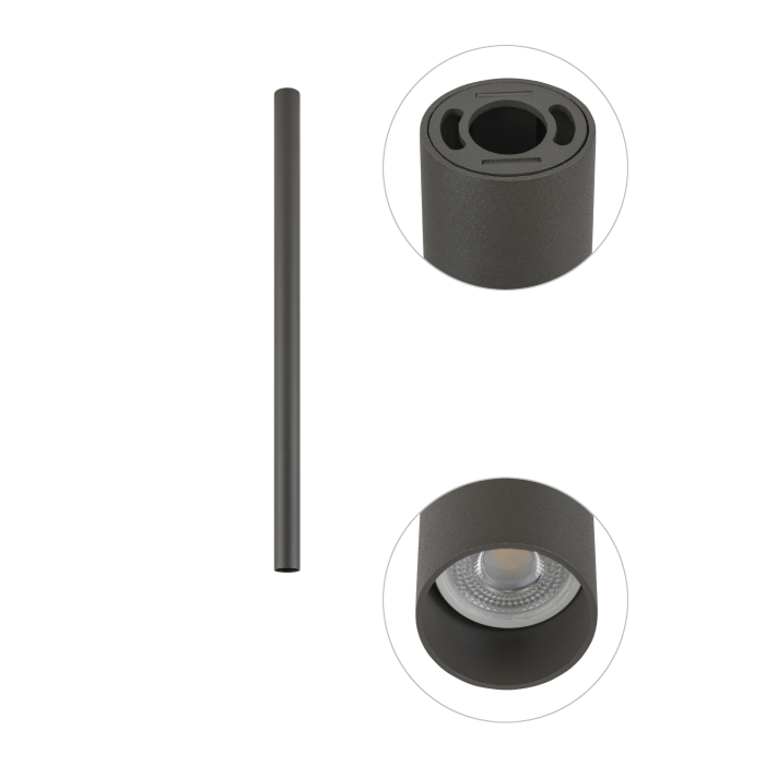 Nowodvorski FOURTY M  Spot Natynkowa Max moc 10W only LED GU10 R35 Szary 10887