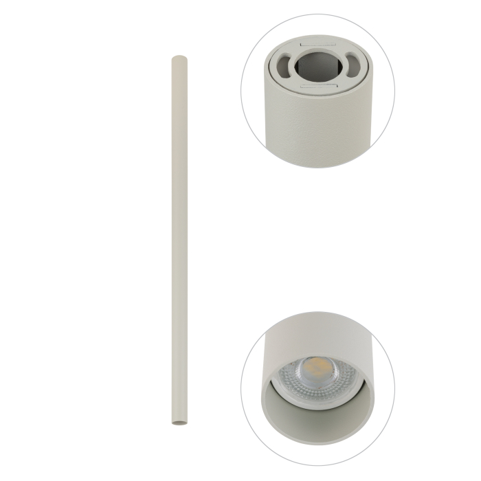 Nowodvorski FOURTY L  Spot Natynkowa Max moc 10W only LED GU10 R35 Szary 10895