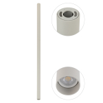 Nowodvorski FOURTY XL  Spot Natynkowa Max moc 10W only LED GU10 R35 Szary 10898