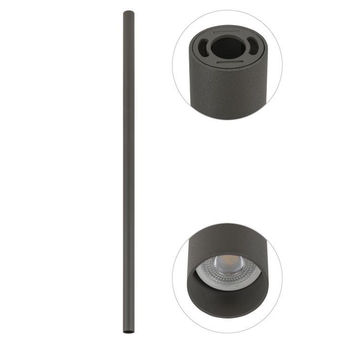 Nowodvorski FOURTY XL  Spot Natynkowa Max moc 10W only LED GU10 R35 Szary 10899