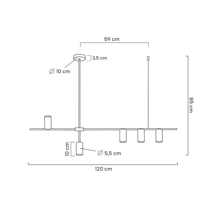 MOOSEE lampa wisząca MODERNO czarna (MSE1501100334)