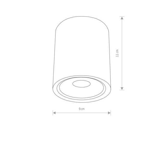 Nowodvorski EDESA LED M Zewnętrzna Sufitowa Plafon Max moc 6W LED IP54 Biały 9108