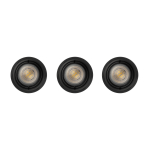 Nowodvorski CUP 3 PC SET   Podtynkowa Max moc 10W only LED GU10  Czarny 10794