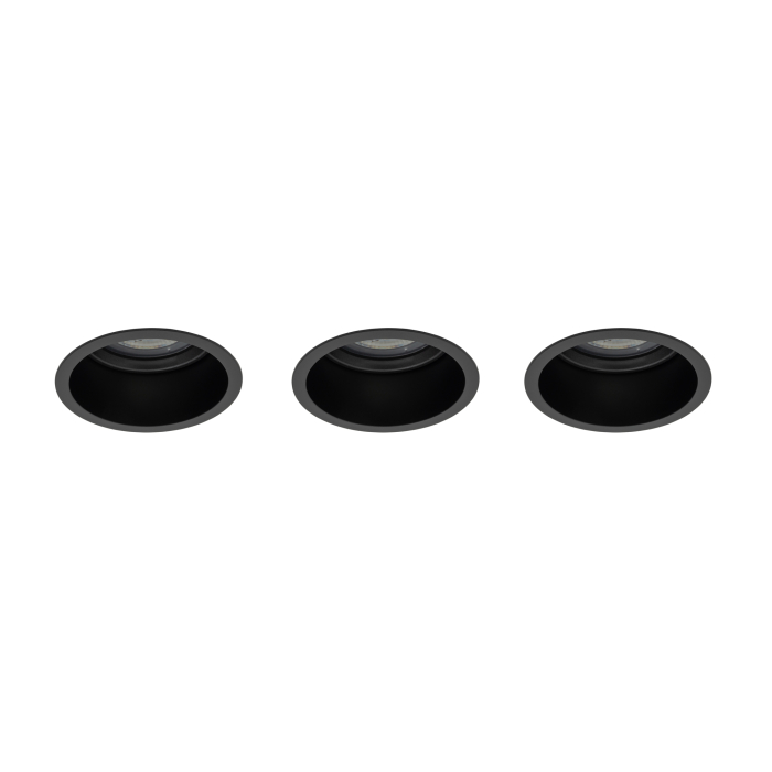 Nowodvorski CUP 3 PC SET   Podtynkowa Max moc 10W only LED GU10  Czarny 10794