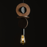 Nowodvorski DROPS WOOD C  Lampy sufitowe Lampy wiszące Max moc 25W only LED E27  Ciemne drewno 11175