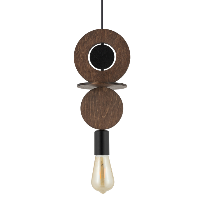 Nowodvorski DROPS WOOD C  Lampy sufitowe Lampy wiszące Max moc 25W only LED E27  Ciemne drewno 11175