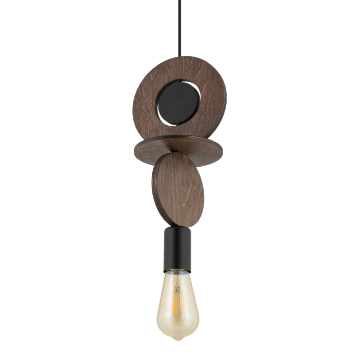 Nowodvorski DROPS WOOD C  Lampy sufitowe Lampy wiszące Max moc 25W only LED E27  Ciemne drewno 11175