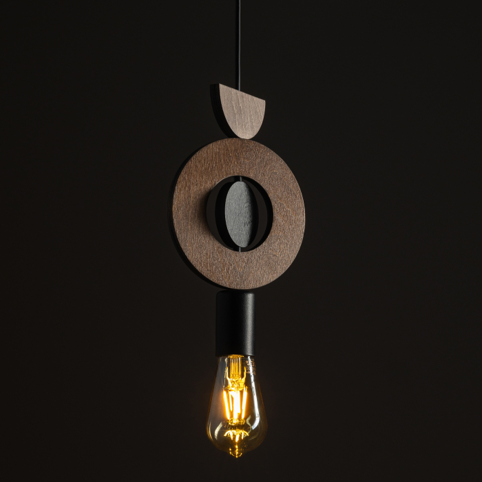 Nowodvorski DROPS WOOD D  Lampy sufitowe Lampy wiszące Max moc 25W only LED E27  Ciemne drewno 11176