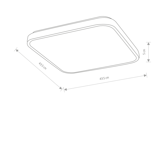 Nowodvorski AGNES SQUARE LED PRO  Lampy sufitowe Plafon Max moc 32W LED IP44 3000K Biały 10991