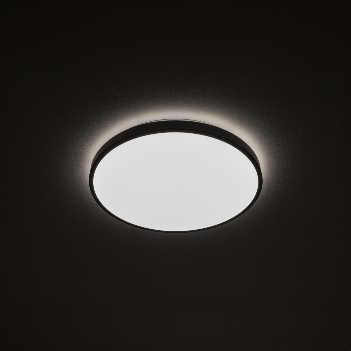 Nowodvorski AGNES ROUND LED PRO  Lampy sufitowe Plafon Max moc 22W LED IP44 3000K Czarny 10971