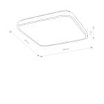 Nowodvorski AGNES SQUARE LED PRO  Lampy sufitowe Plafon Max moc 32W LED IP44 4000K Czarny 10986