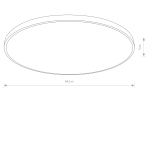 Nowodvorski AGNES ROUND LED PRO  Lampy sufitowe Plafon Max moc 64W LED IP44 3000K Czarny 10975