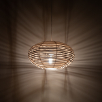 Nowodvorski RATTAN S  Lampy sufitowe Lampy wiszące Max moc 25W only LED E27  Naturalne drewno 11153