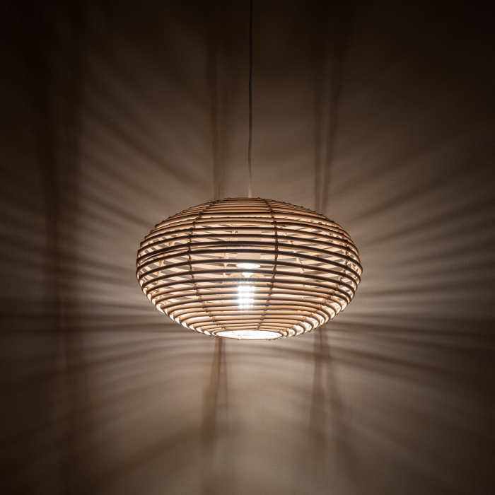 Nowodvorski RATTAN S  Lampy sufitowe Lampy wiszące Max moc 25W only LED E27  Naturalne drewno 11153
