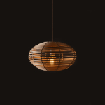 Nowodvorski RATTAN S  Lampy sufitowe Lampy wiszące Max moc 25W only LED E27  Naturalne drewno 11153