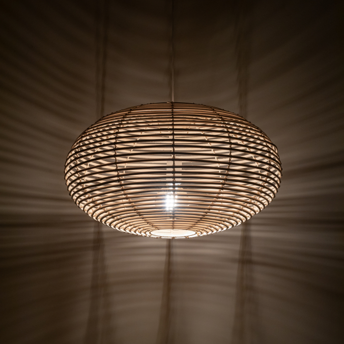 Nowodvorski RATTAN M  Lampy sufitowe Lampy wiszące Max moc 25W only LED E27  Naturalne drewno 11154