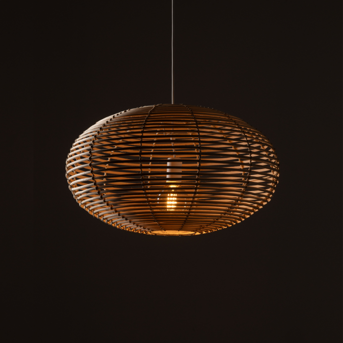 Nowodvorski RATTAN M  Lampy sufitowe Lampy wiszące Max moc 25W only LED E27  Naturalne drewno 11154