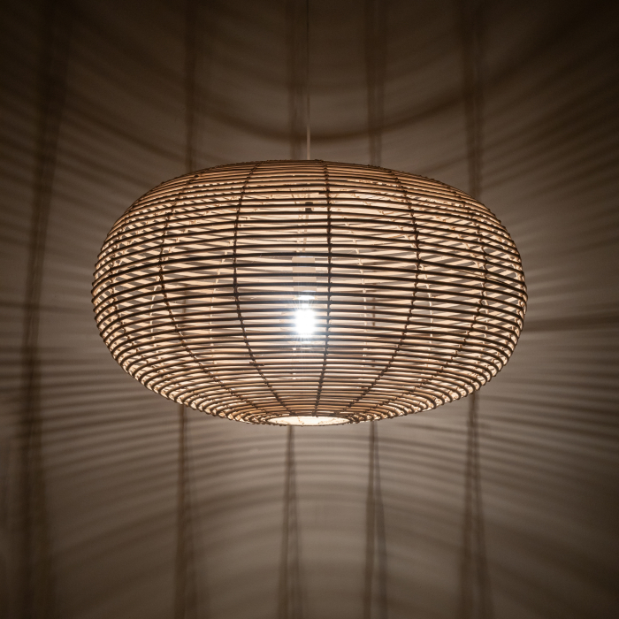 Nowodvorski RATTAN L  Lampy sufitowe Lampy wiszące Max moc 25W only LED E27  Naturalne drewno 11155