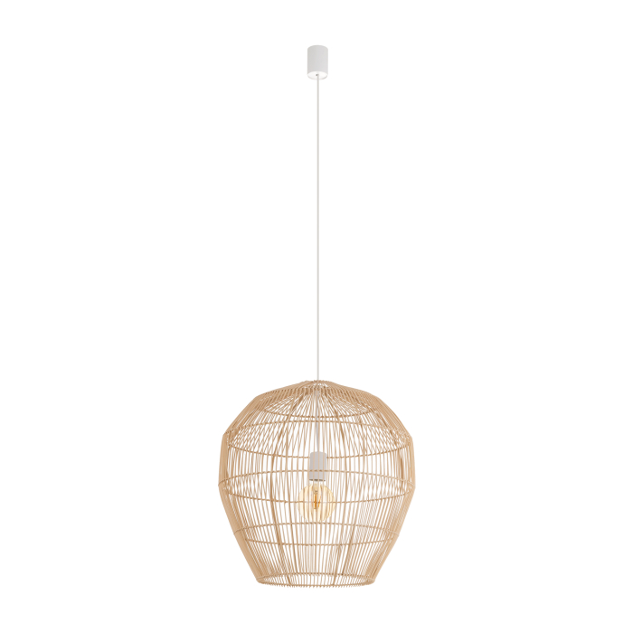 Nowodvorski HAITI M  Lampy sufitowe Lampy wiszące Max moc 25W only LED E27  Naturalne drewno 11164