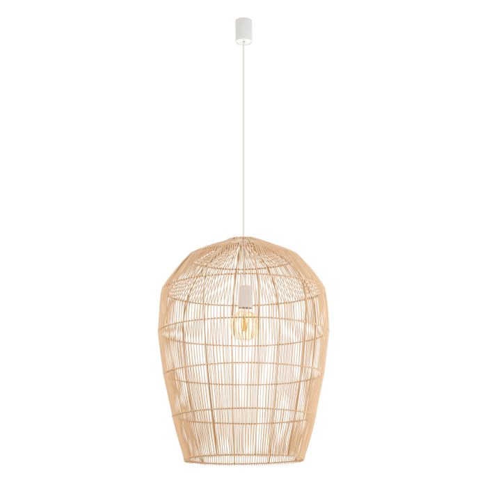 Nowodvorski HAITI L  Lampy sufitowe Lampy wiszące Max moc 25W only LED E27  Naturalne drewno 11165
