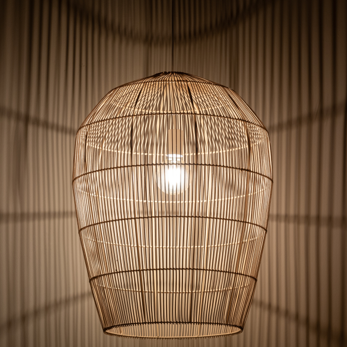 Nowodvorski HAITI L  Lampy sufitowe Lampy wiszące Max moc 25W only LED E27  Naturalne drewno 11165