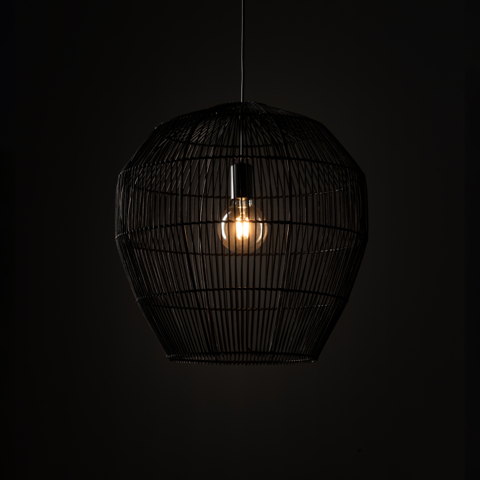 Nowodvorski HAITI M  Lampy sufitowe Lampy wiszące Max moc 25W only LED E27  Czarny 11167