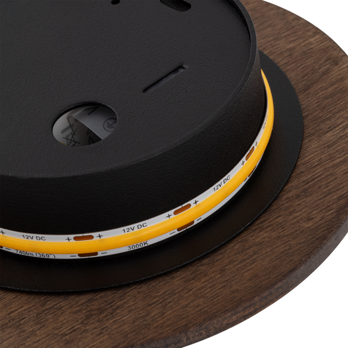 Nowodvorski RING TIMBER LED S  Ścienna Kinkiety Max moc 7W LED  3000K Ciemne drewno 11288