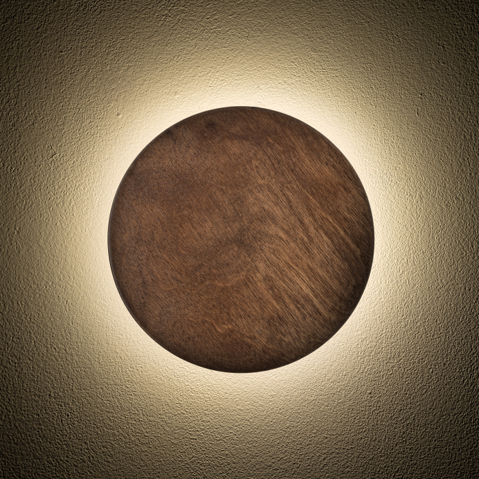 Nowodvorski RING TIMBER LED M  Ścienna Kinkiety Max moc 10W LED  3000K Ciemne drewno 11290