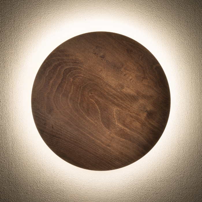 Nowodvorski RING TIMBER LED L  Ścienna Kinkiety Max moc 13W LED  3000K Ciemne drewno 11291