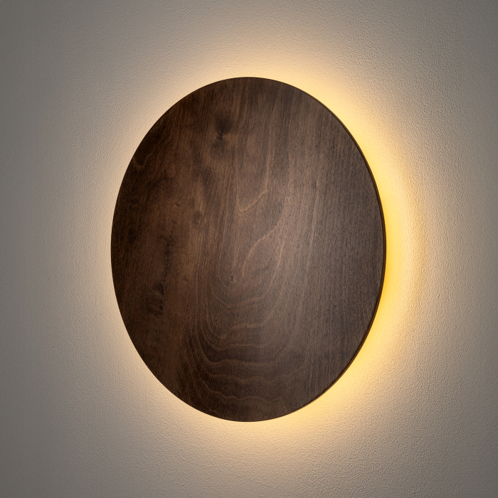 Nowodvorski RING TIMBER LED L  Ścienna Kinkiety Max moc 13W LED  3000K Ciemne drewno 11291
