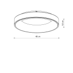 Nowodvorski NIKKI ROUND LED  Lampy sufitowe Plafon Max moc 48W LED  4000K Biały 11204