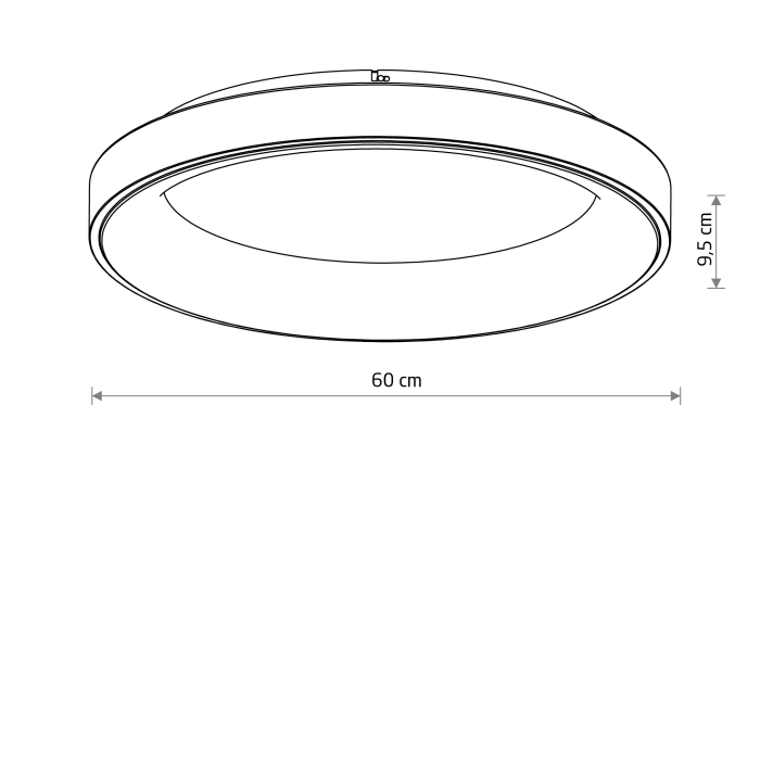 Nowodvorski NIKKI ROUND LED  Lampy sufitowe Plafon Max moc 60W LED  4000K Biały 11205