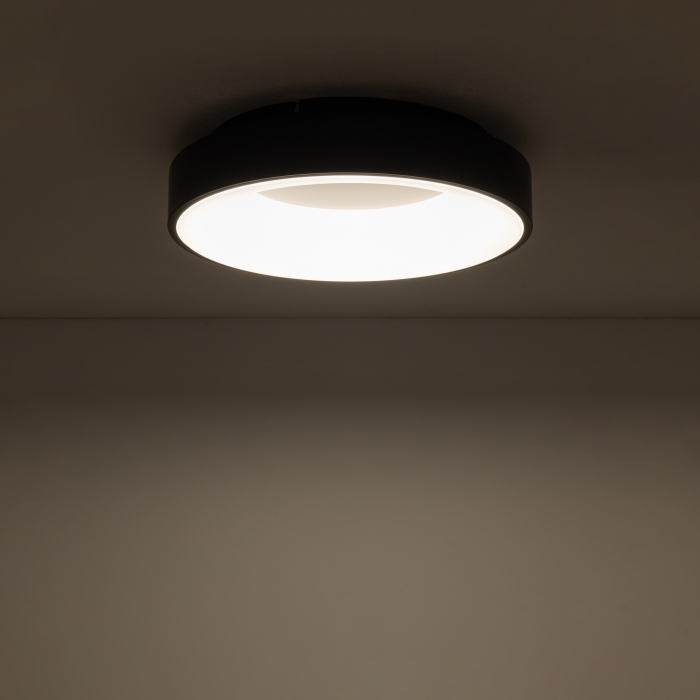 Nowodvorski NIKKI ROUND LED  Lampy sufitowe Plafon Max moc 32W LED  3000K Czarny 11206