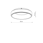 Nowodvorski NIKKI ROUND LED  Lampy sufitowe Plafon Max moc 32W LED  3000K Czarny 11206
