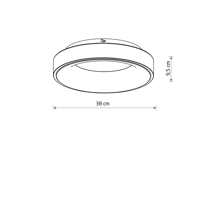 Nowodvorski NIKKI ROUND LED  Lampy sufitowe Plafon Max moc 32W LED  3000K Czarny 11206
