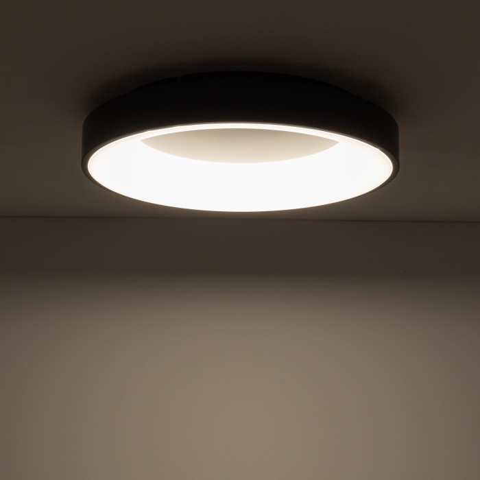 Nowodvorski NIKKI ROUND LED  Lampy sufitowe Plafon Max moc 48W LED  3000K Czarny 11207